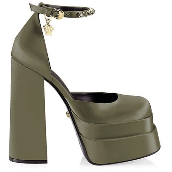 Versace Satin Platform Pumps size 40 - Picture 1 of 14